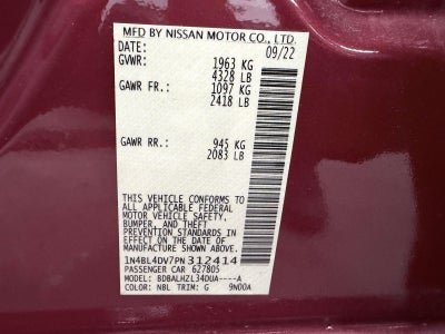2023 Nissan Altima SV FWD