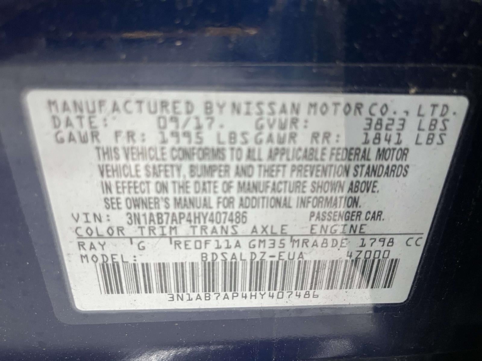 2017 Nissan Sentra SV