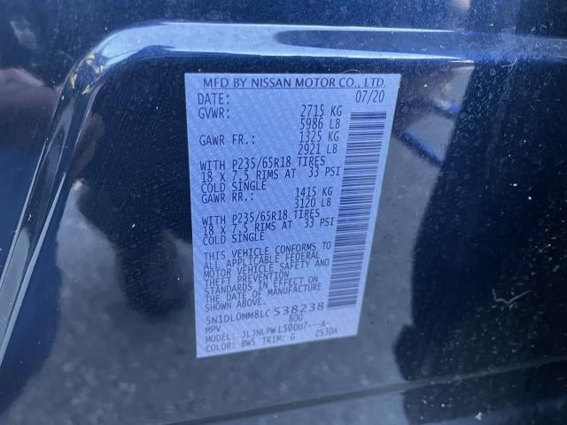 2020 INFINITI QX60 PURE AWD